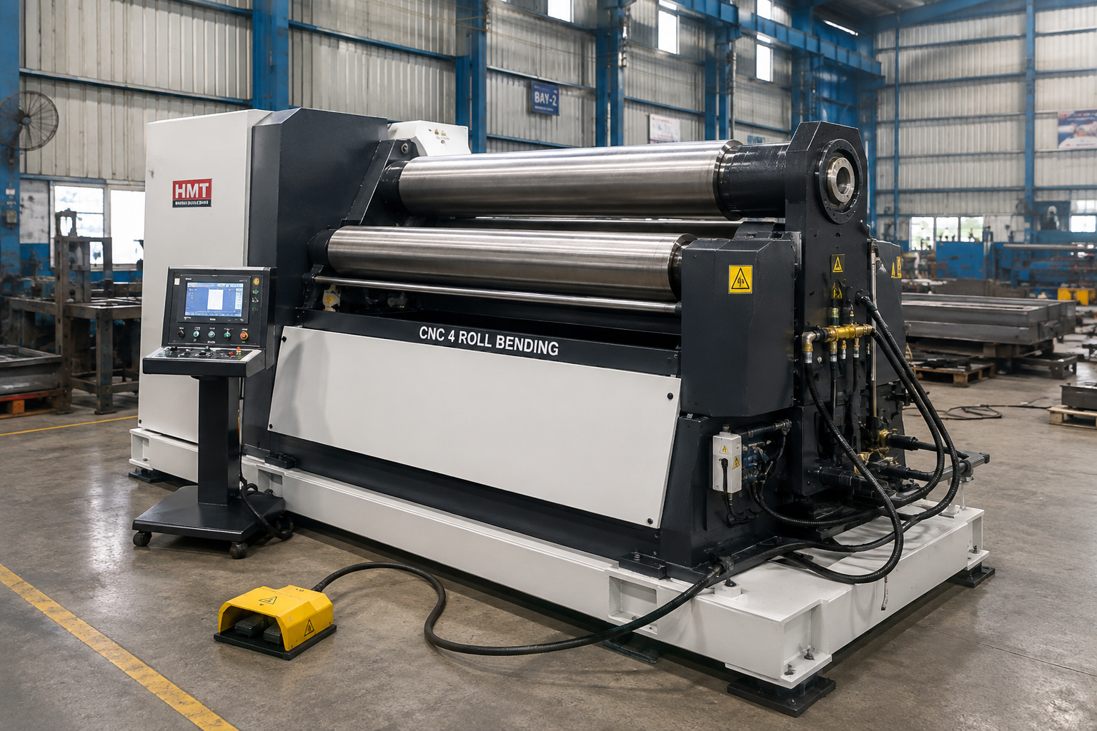CNC 4 roll hydraulic bending machine