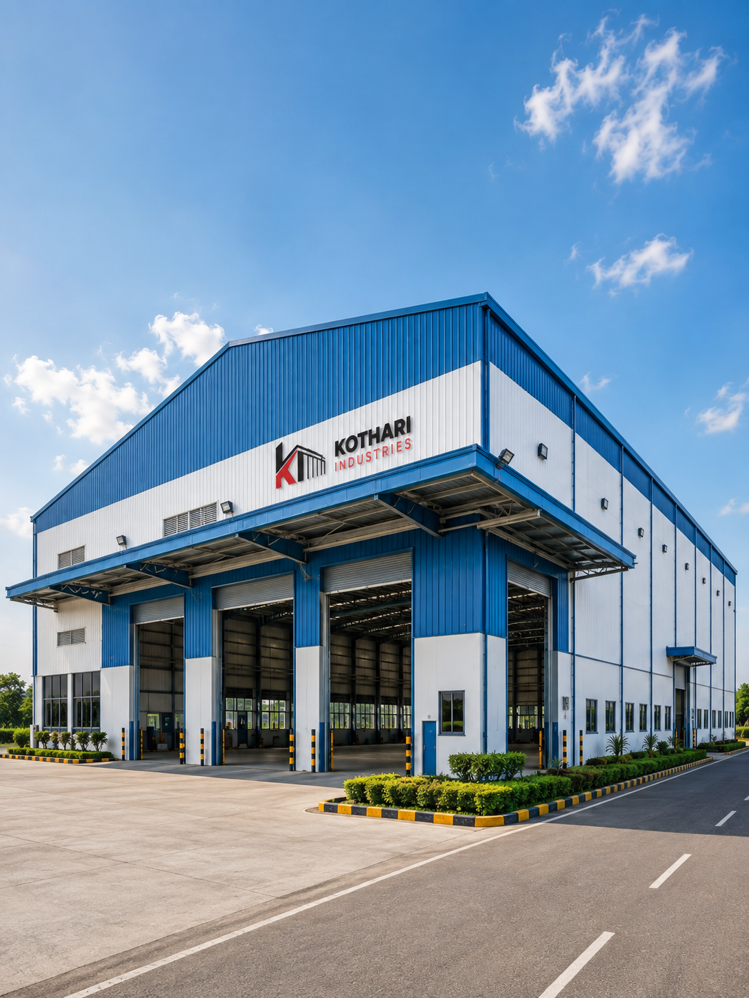 PEB warehouse exterior view