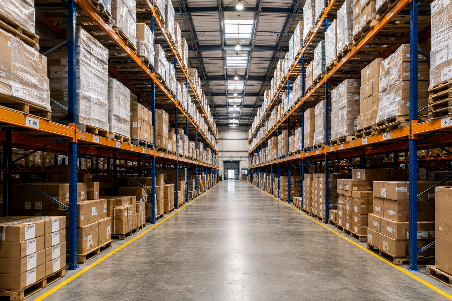Industrial warehouse PEB structure